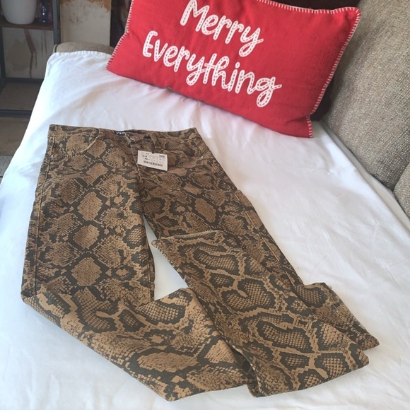 NWT Zara Animal Print Skinny Jeans - Picture 7 of 8